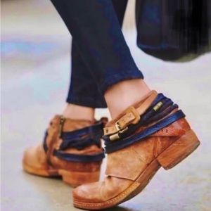 A.S.98 Begonia Ankle Boots, Camel, Size 39